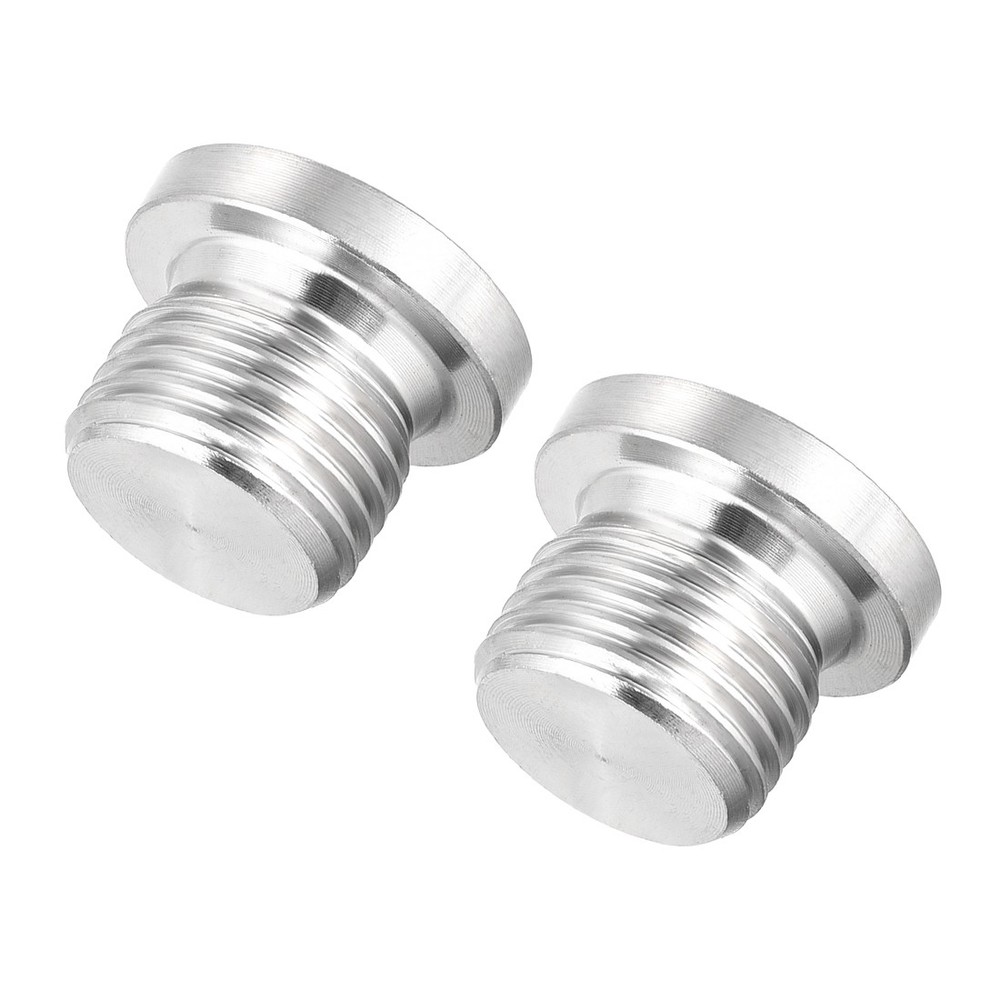 Countersunk Plug Hex Head Socket M16 x1.5 Male Stainless Steel Pipe Fitting 2Pcs