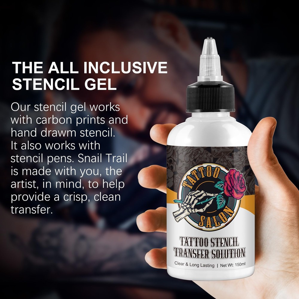 150ml Tattoo Stencil Transfer Gel Solution, Professional 1 Pack, black