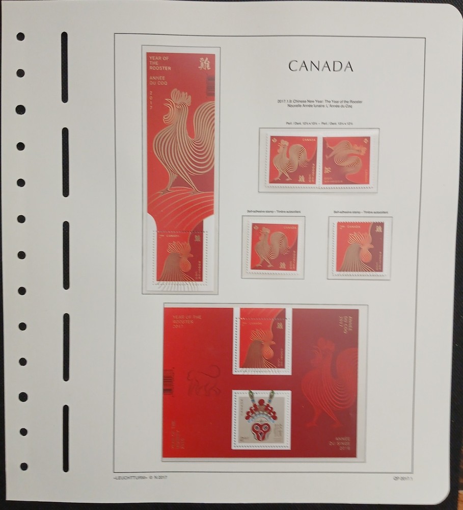 2017 Canada Year Set On Lighthouse/Leuchtturm Hingless Pages