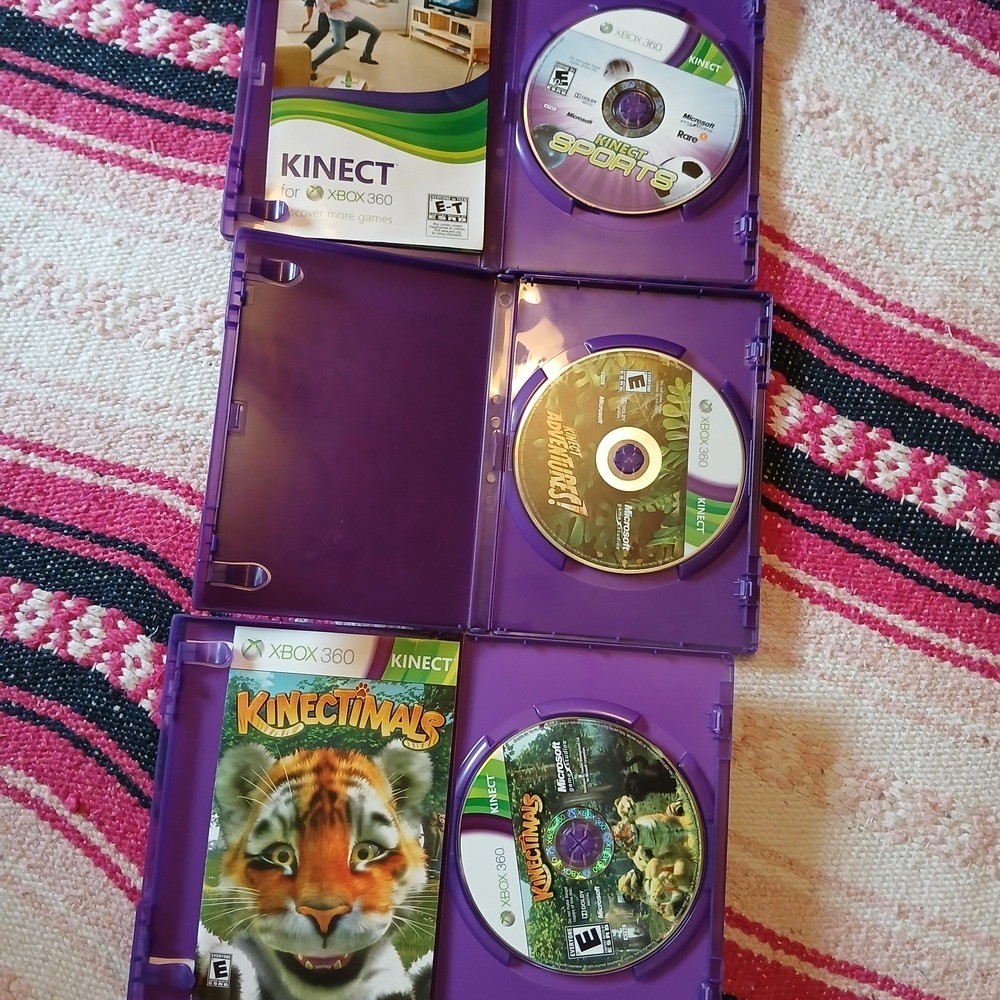 Xbox 360 Kinect Game Bundle: Set Of 3 //AS IS