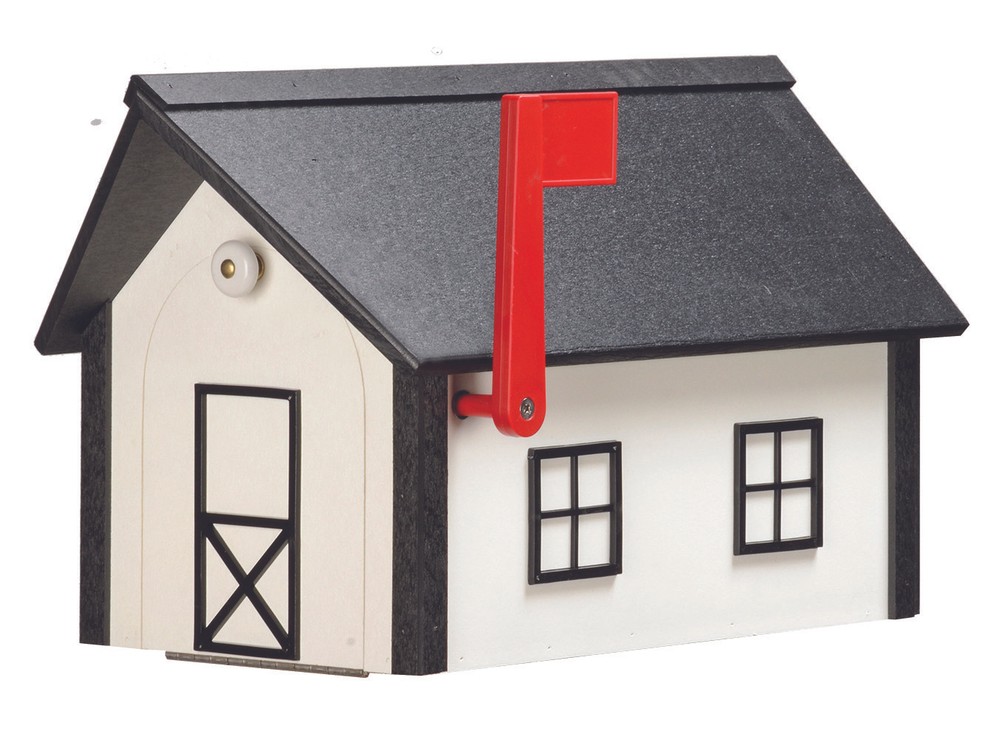 Amish-Made Standard Poly Mailboxes with Poly Roofs