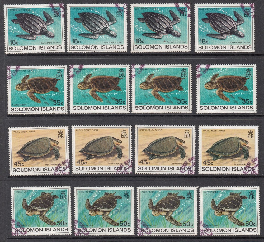 British Solomon Islands: Turtles, used, 1983