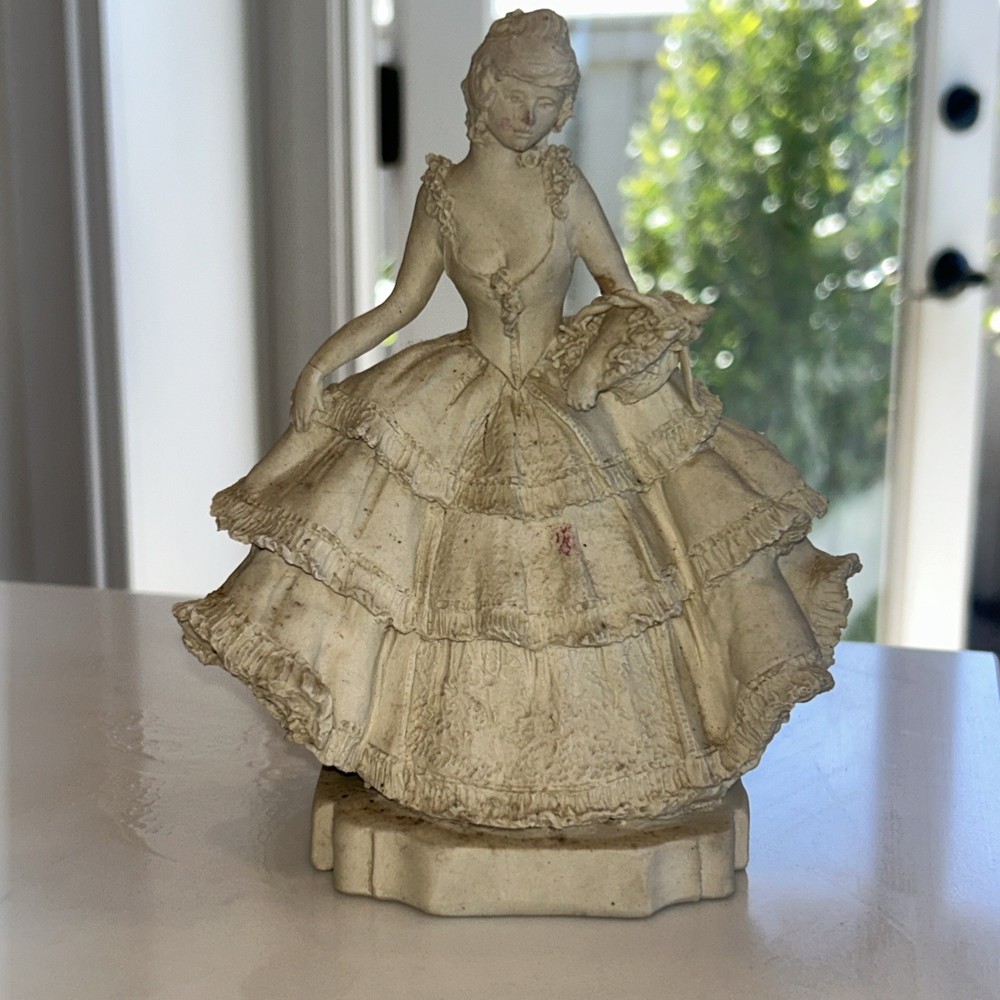 Bisque Victorian Woman Bookend