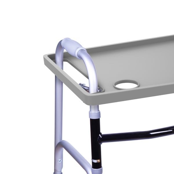 Walker Tray Table w/ 2 Cup Holders - Universal for Standard Folding Walkers
