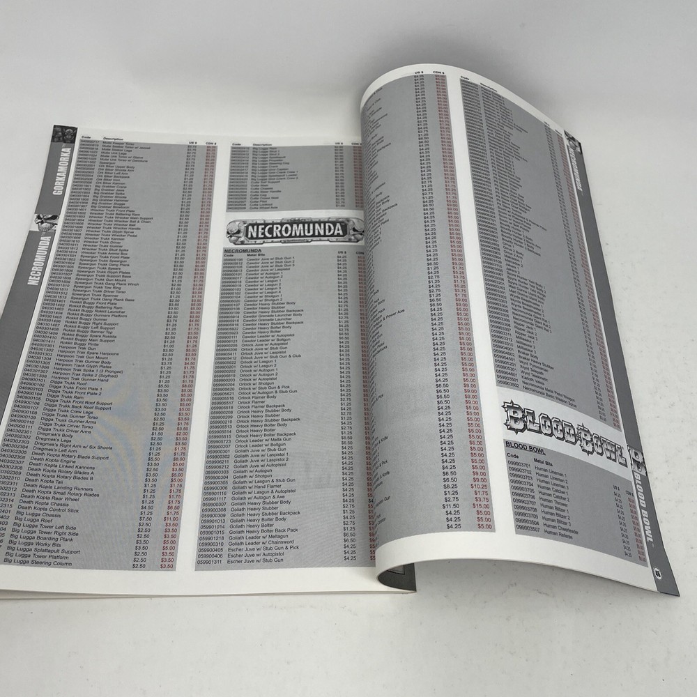 Games Workshop Complete 2000 Mail Order Price List Catalog Warhammer