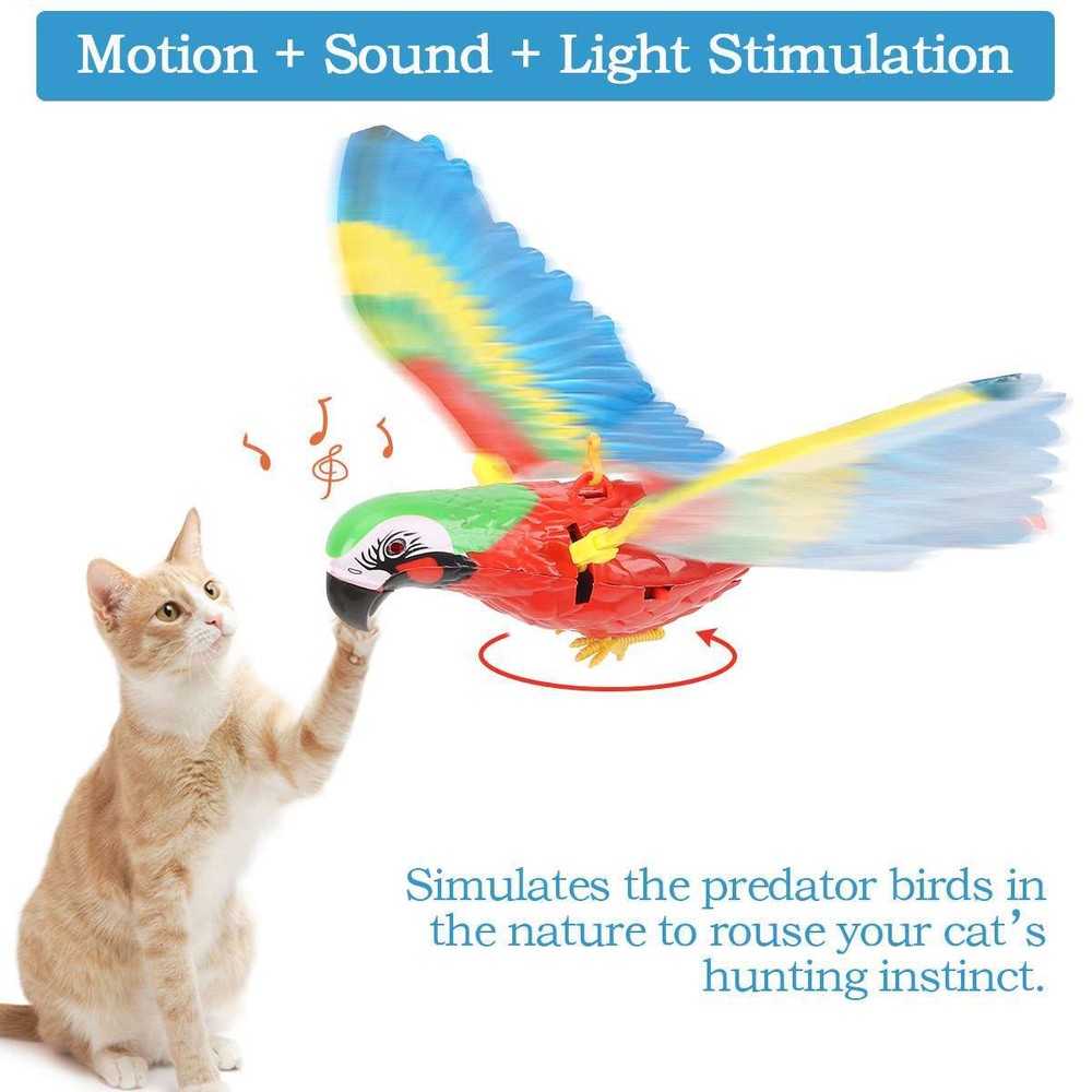 Interactive Simulation Bird Cat Toy Flying Eagle Electric Hanging Toy for Cat