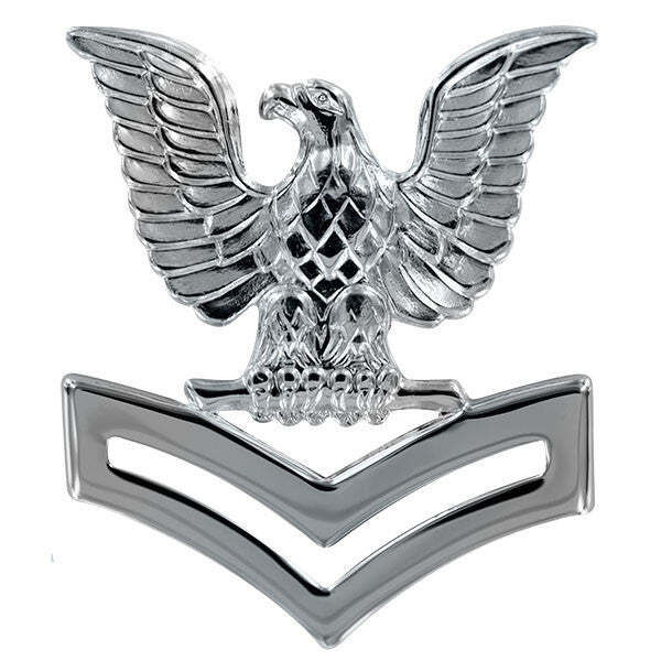 US Navy Genuine Cap Device: E5 Petty Officer Second Class - Silver