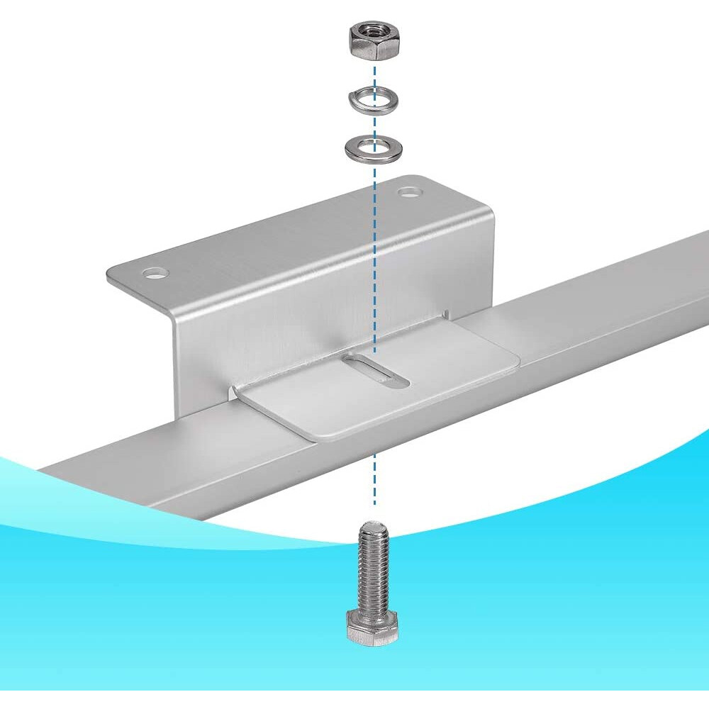 PowMr Solar Panel Mounts Z Brackets One Set for Mounting Solar Panel Flat Roof