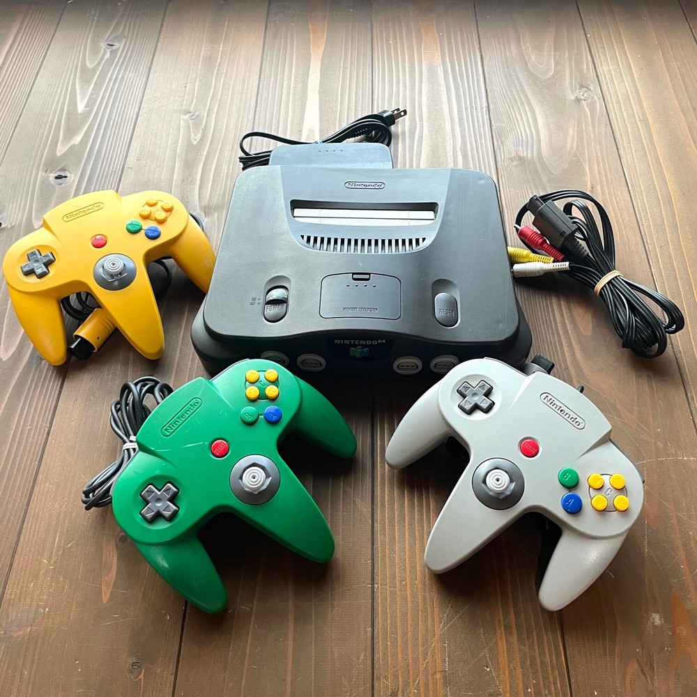 Authentic Nintendo 64 Console Add AV Cables N64 Controller(s) JPN Ver. TESTED