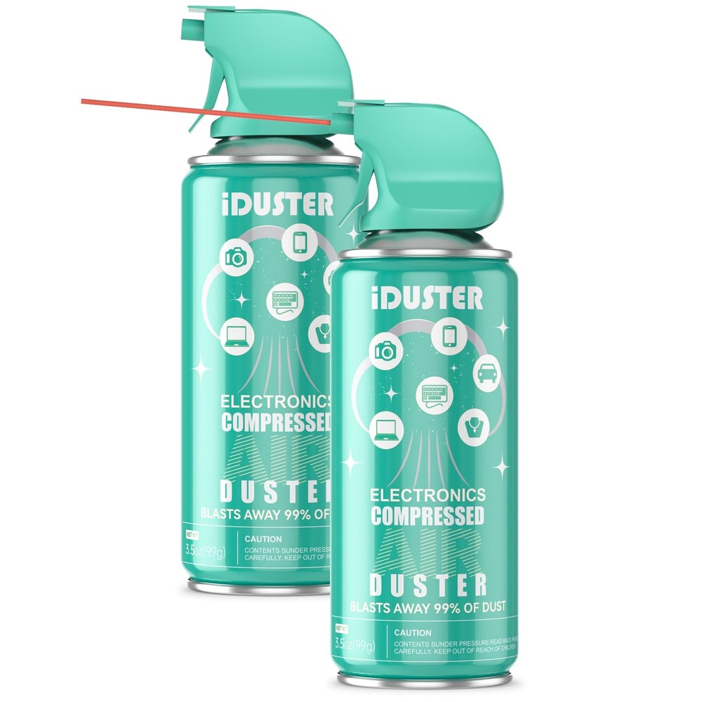 Compressed Canned Air Duster for Computer - Disposable Electronic Keyboard Cl...