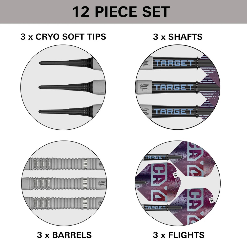 Target Cryo 13 Soft Tip Darts 90% Tungsten 20g