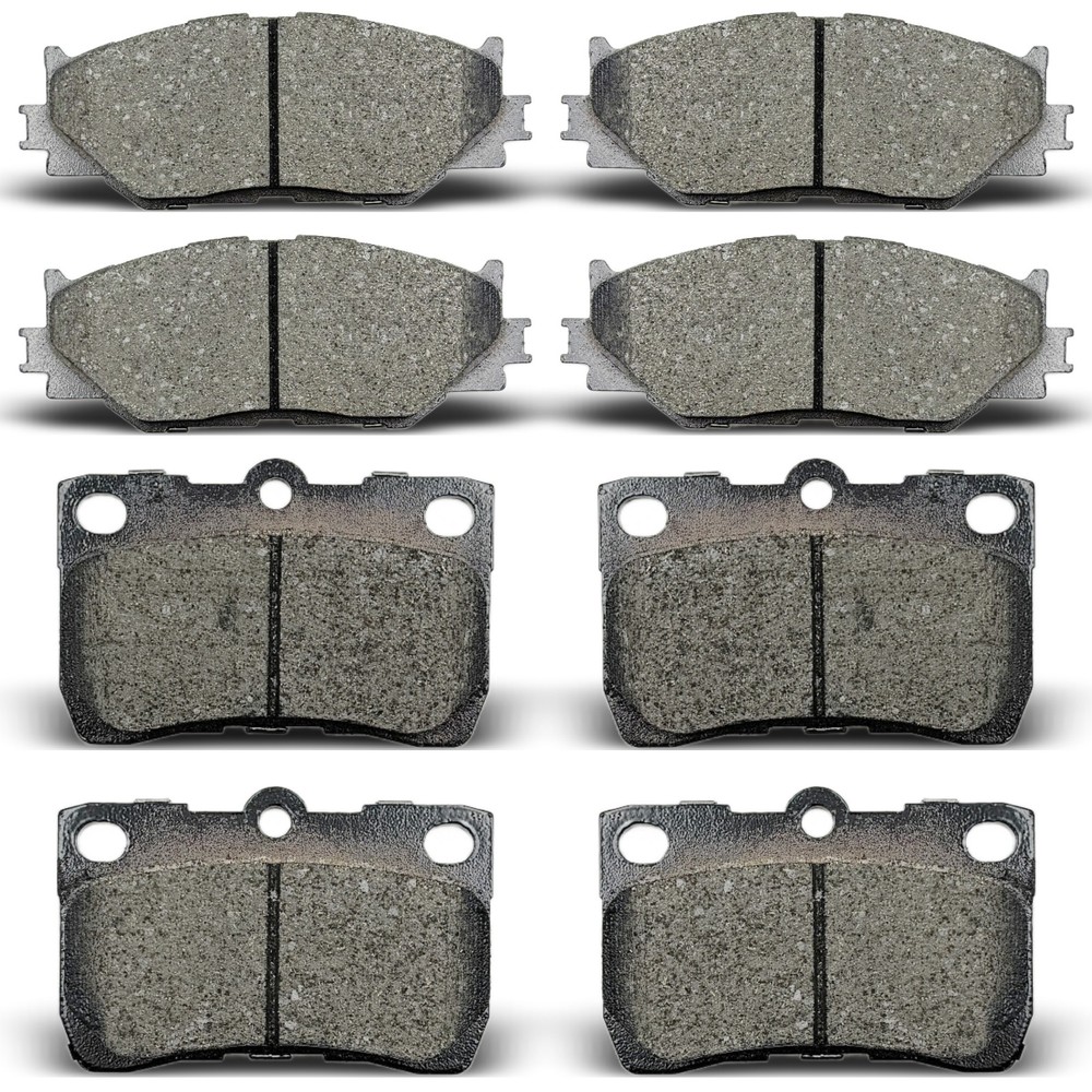 Front + Rear Ceramic Brake Pads Set For 2006 2007 2008 Lexus IS250