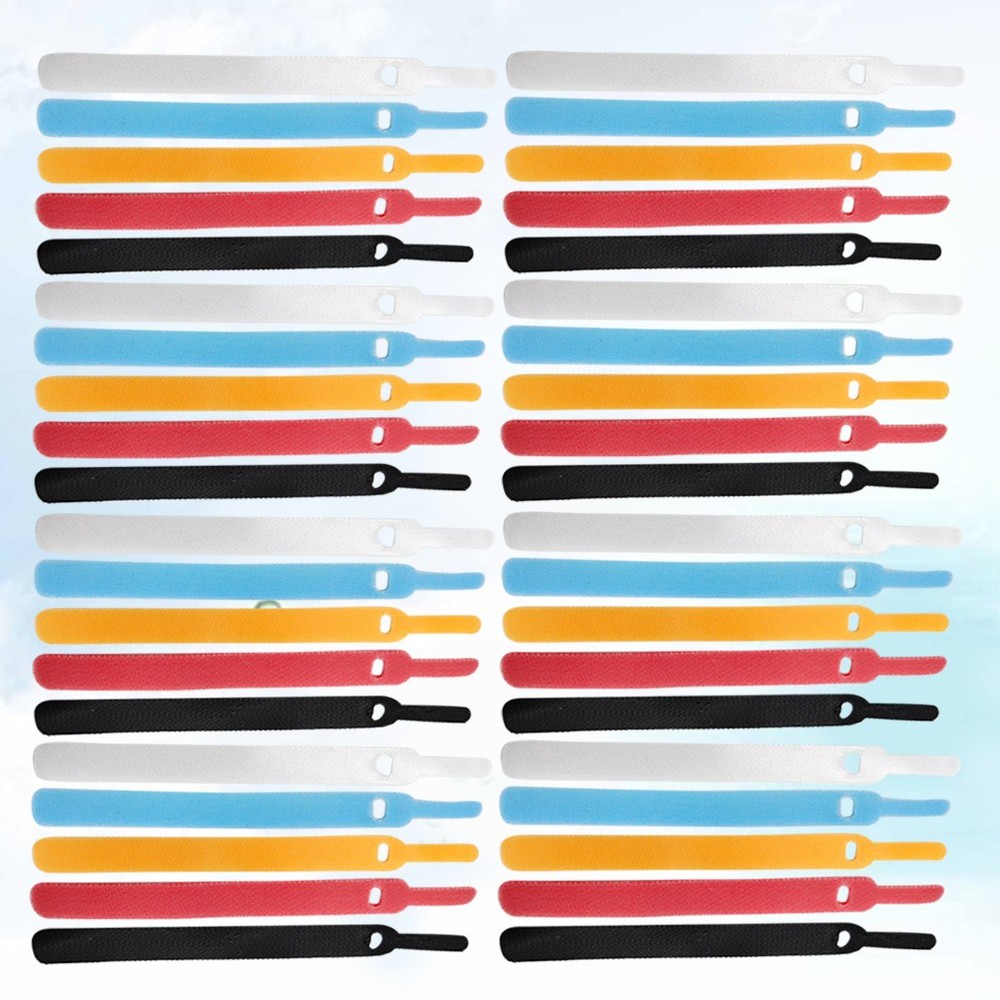 100 Pcs Nylon Cable Ties Sticker Type Power Cord Bundle Tool
