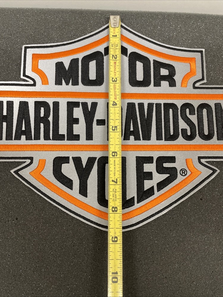 Harley Davidson HD Motor Cycles Shield ~10.75" jacket patch c/e