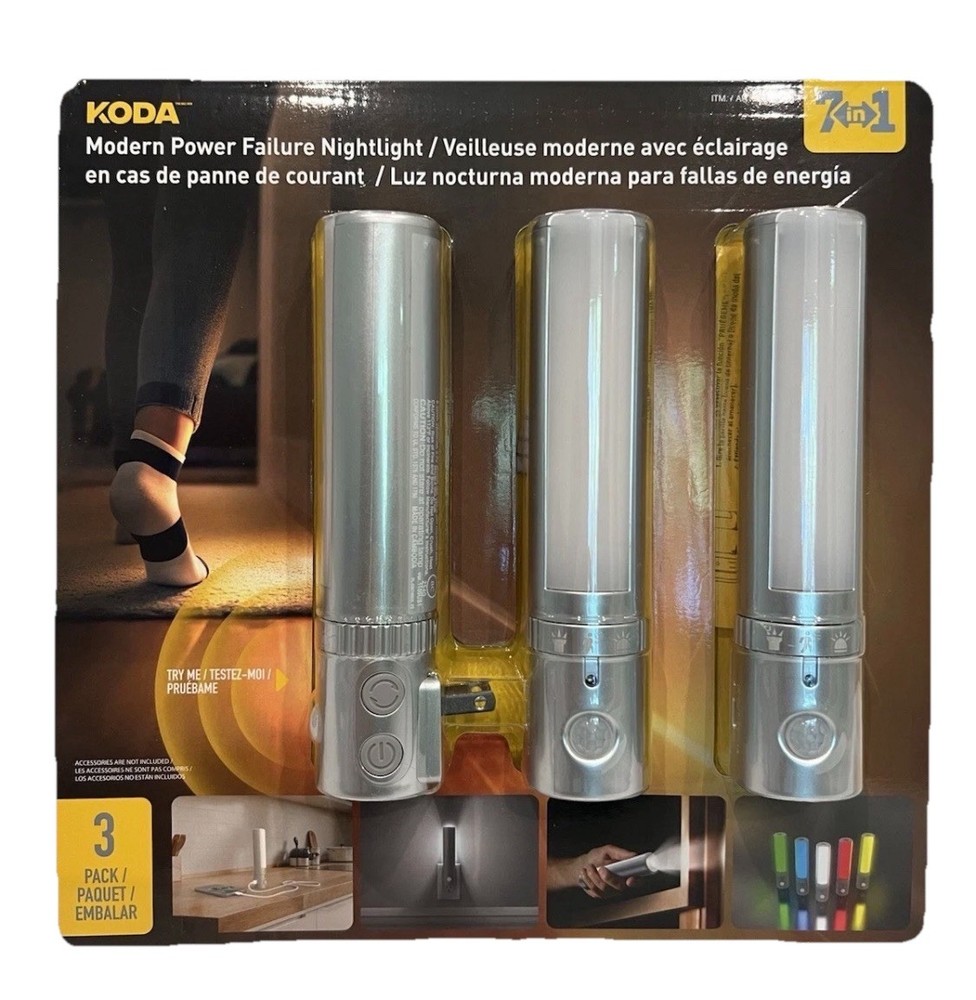 NEW KODA Modern Power Failure Nightlight (3 Pack)