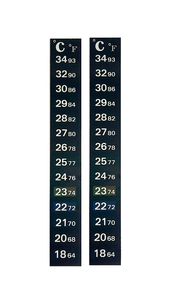 2 Pack Adhesive Thermometer Strips Fermentation - Kombucha, Wine, Beer. Aquarium