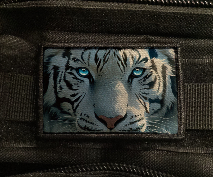Mystical White Tiger Eyes Patch Morale Tactical Hook [sub]