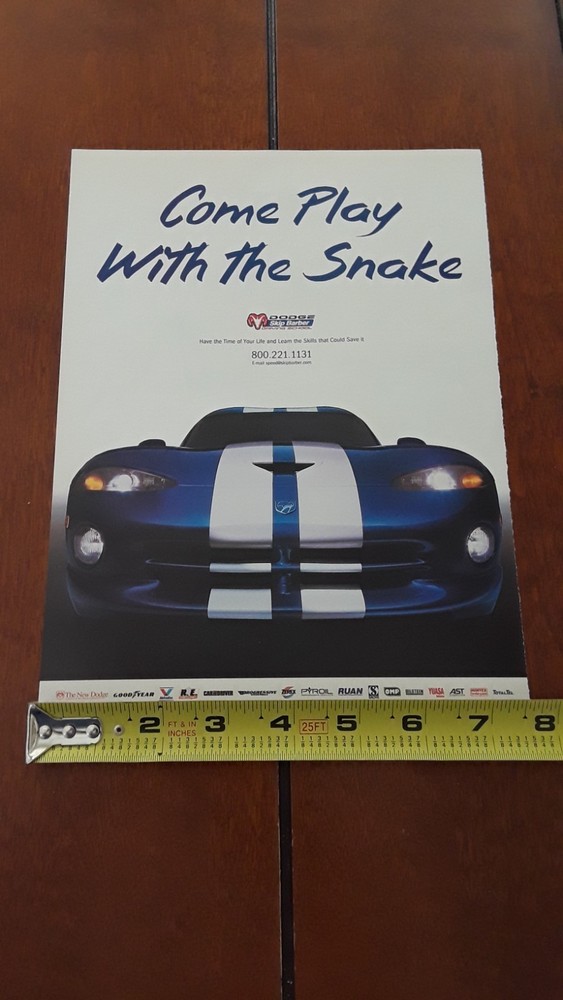 DODGE VIPER - SKIP BARBER - ORIGINAL 1997 AD