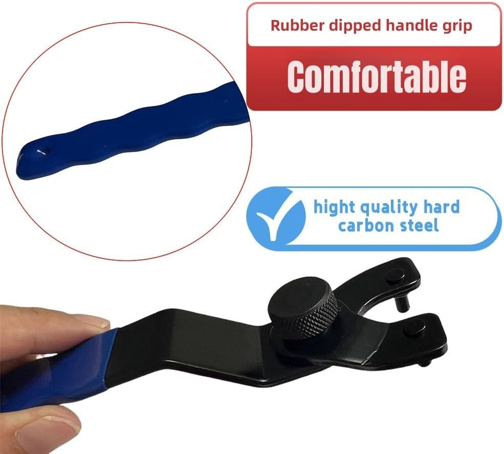 Universal Adjustable Grinder Spanner Wrench，Lock-Nut Grinder Wrench for 4 ",5",