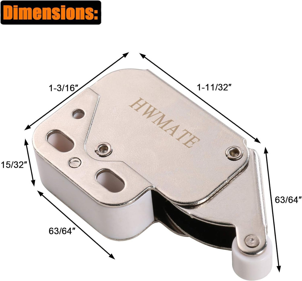 Push to Open Touch Release Lock Spring Loaded Mini Latch for Kitchen Cabinet Cup