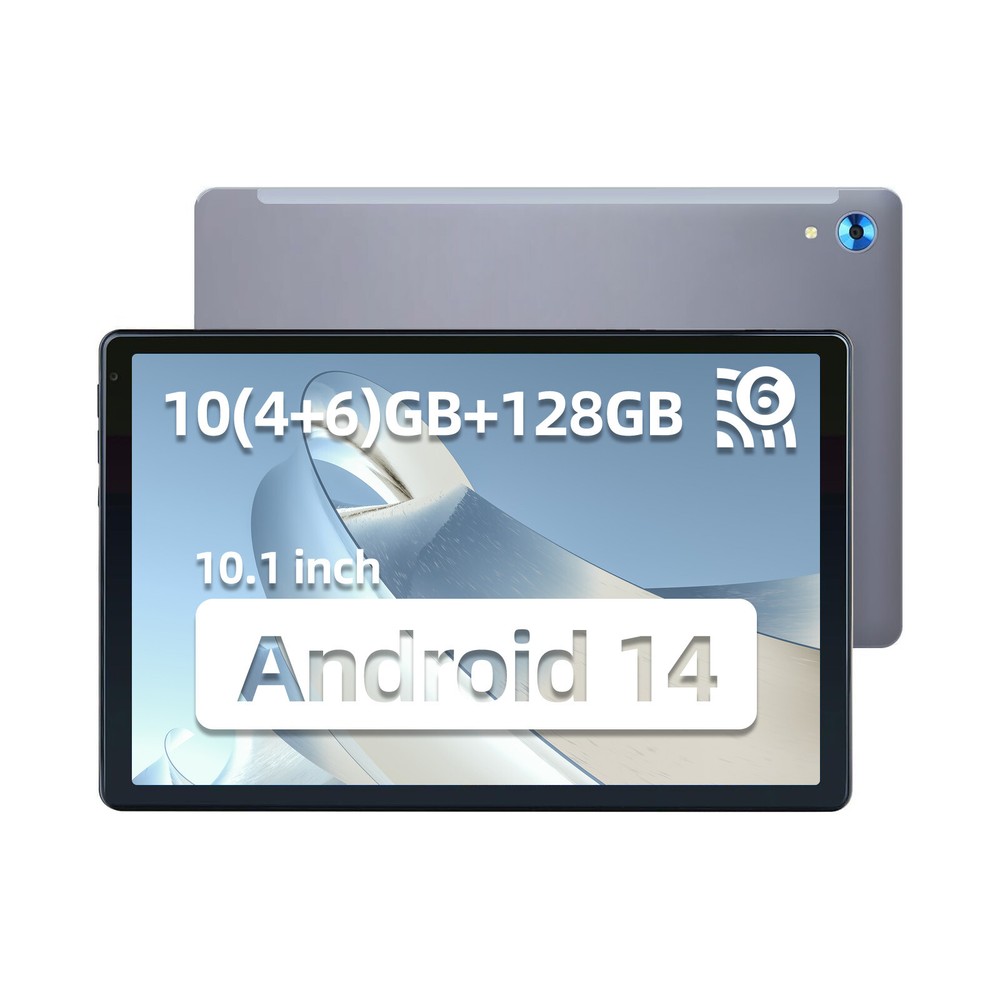 10.1 inch Android 14 Tablet 10+128GB IPS Touchscreen Octa-core Processor Wi-Fi