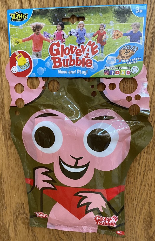 Zing Glove A Bubble Wave And Play Fun Bubble Play Toy - Monkey NEW