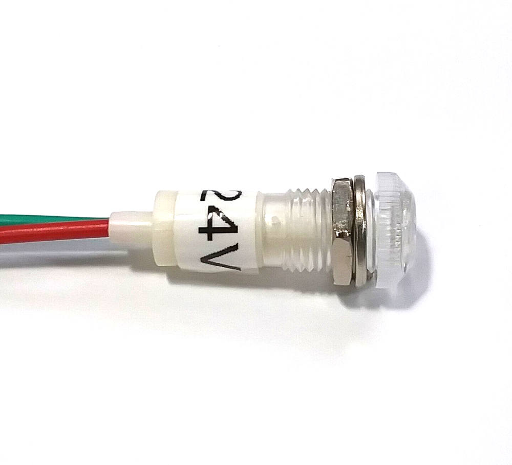 BBT 24 volt Waterproof White LED Low-Profile Indicator Light