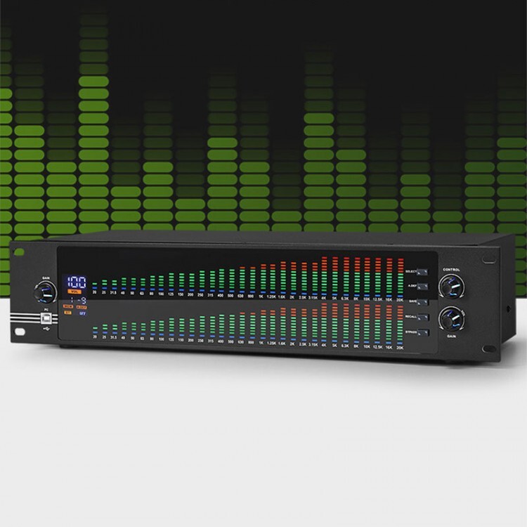 EQ-323 2U Dual 31-band Graphic Equalizer Spectrum Equalizer for Home Stage