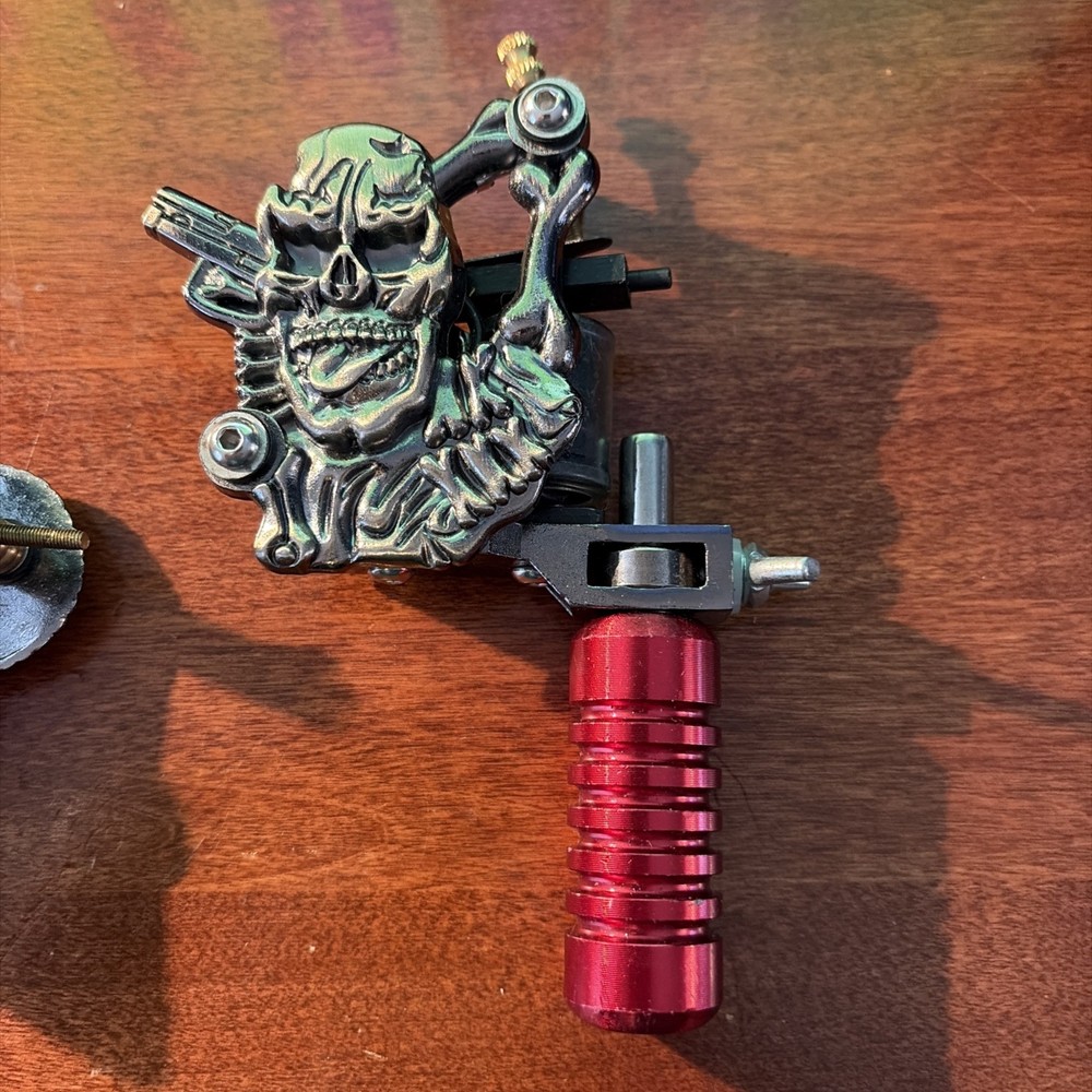 4 Classical Tattoo Guns Skull Skeleton Machines Untested