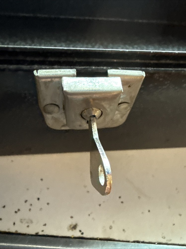 Vintage Tool Box Metal With Key