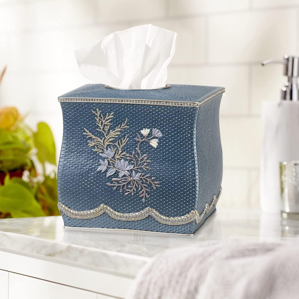 Capri, Tissue Box, Slate Blue