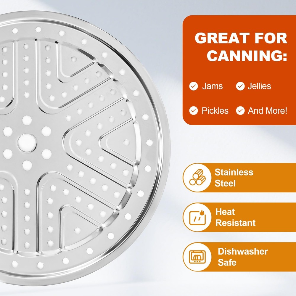 3 Pcs Pressure Canner Racks, 11-inch Pressure Cooker Rack, Stainless Steel Pr...