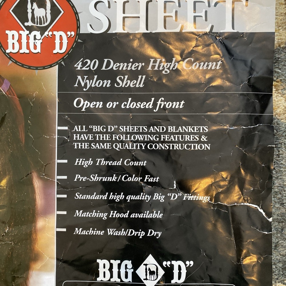 Big D Nylon Stable Sheet Size 68