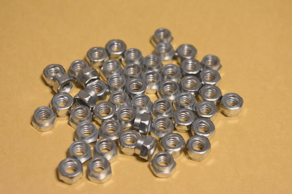 50 Battery Bolt Shouldered Nuts 1/4-20