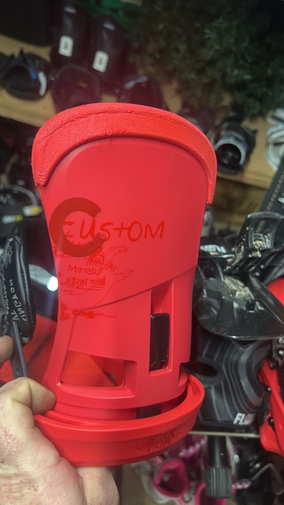 Burton custom Snowboard Bindings - Large RED