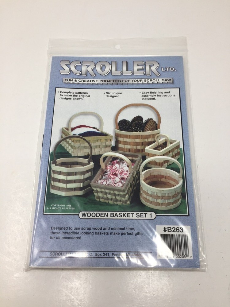 Scroller Patterns for Wooden Basket Set 1 #B263