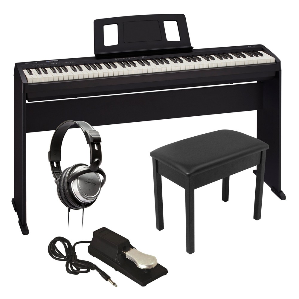 Roland FP-10 Digital Piano - Black COMPLETE HOME BUNDLE
