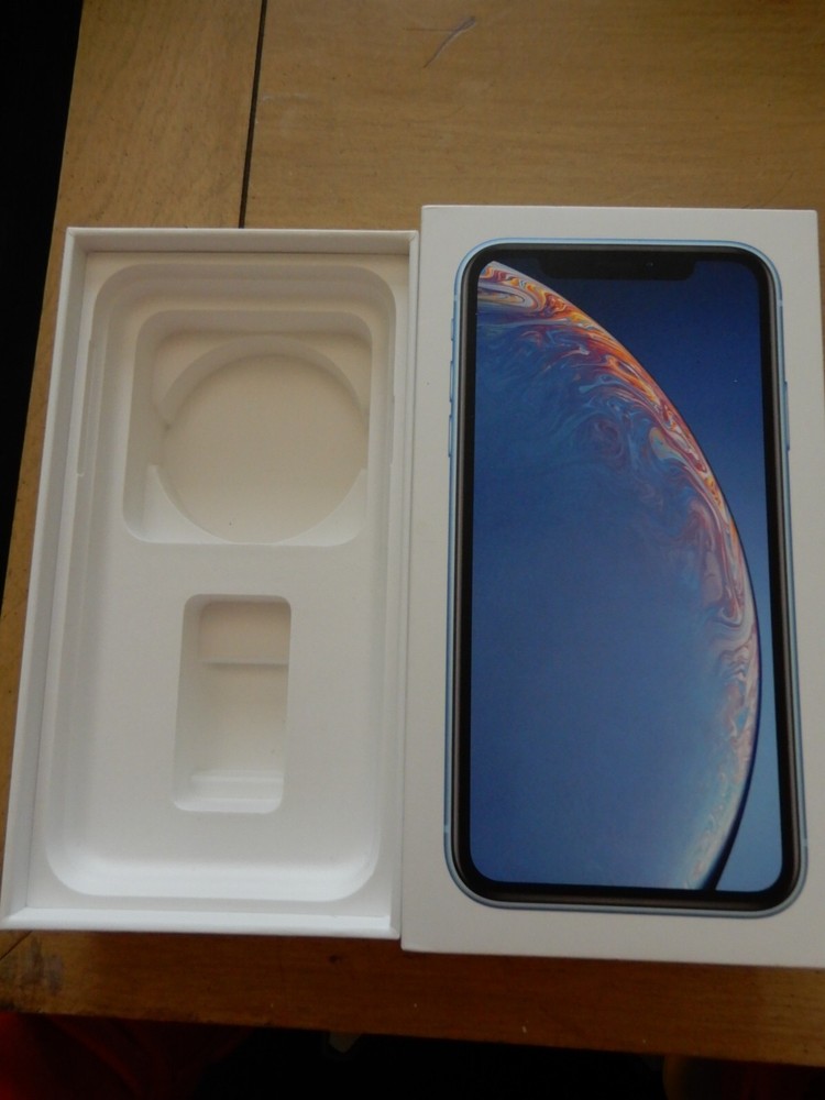 EMPTY BOX ONLY Apple iPhone XR BLUE 128Gb Box