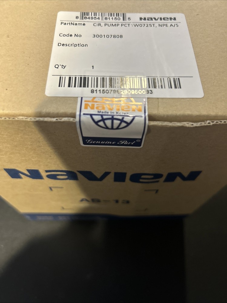 NEW NAVIEN 30010780B CIRCULATION PUMP (FOR NPE MODELS A/S) OEM PART SEALED BOX