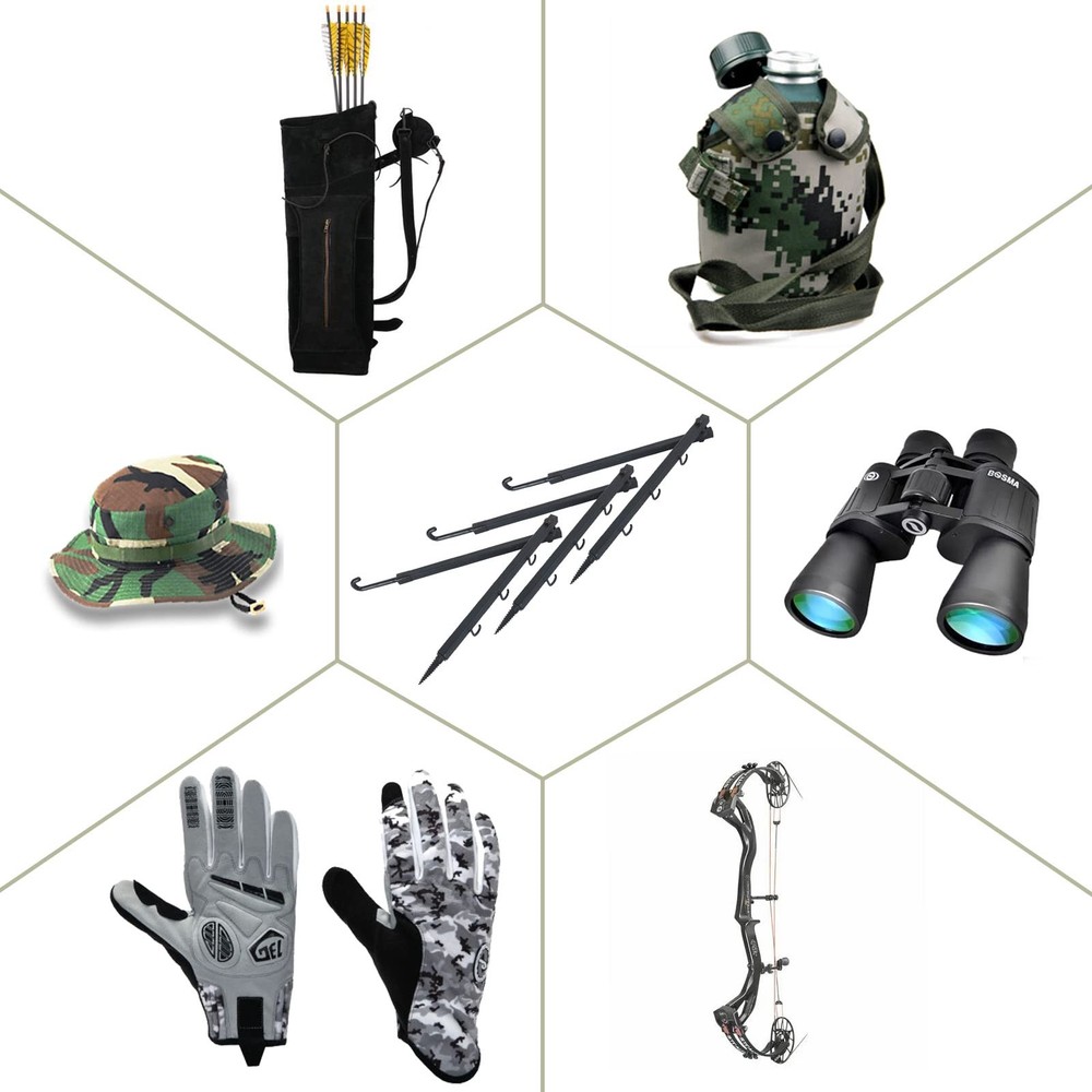 Tree Stand Bow Hanger Gear Holder Accessory Hook - Pack of 3