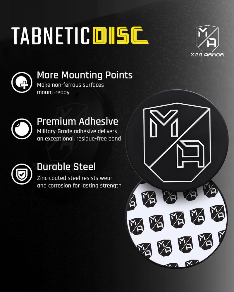 Mob Armor TabNetic Accessory Surface mounting disc, Compatible with alll Mob