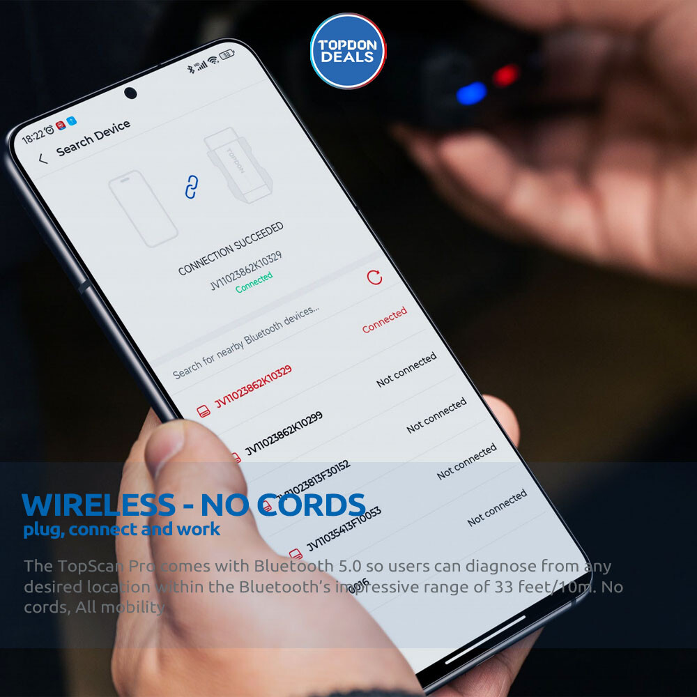 2024 TOPDON TOPSCAN PRO Automotive Diagnostic Service Tool Code Reader Scanner