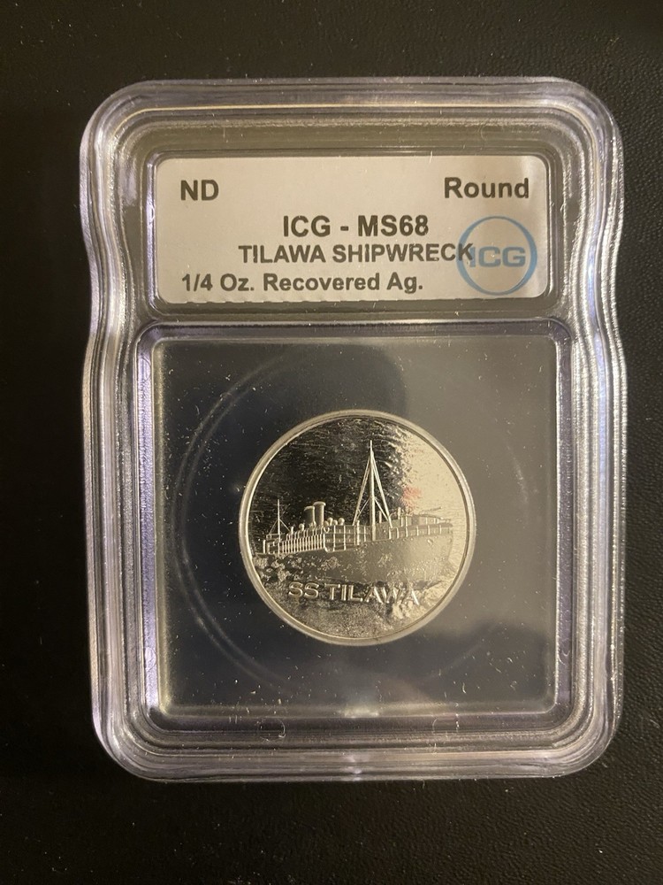 SS Tilawa Recovered Silver ICG MS68