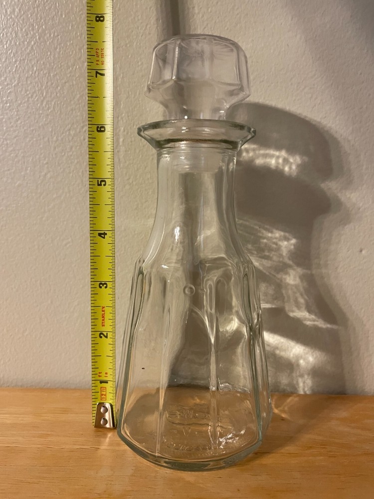 Glass Bottle, Decorative, 7" Tall