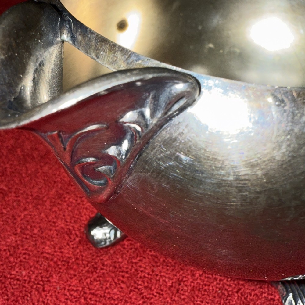 Silver plated creamer and sugar bowl