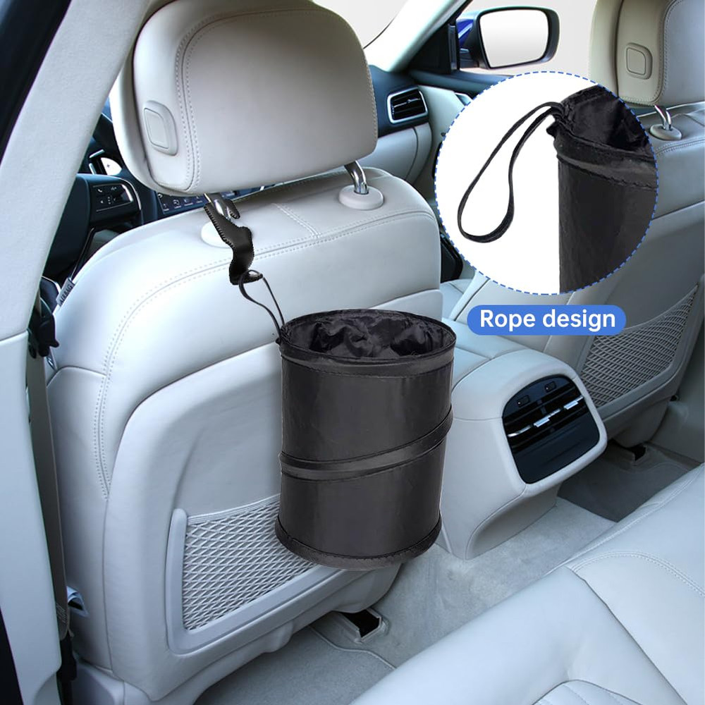 Collapsible Pop-Up Car Trash Can - 2 Pack, Multipurpose Bin for Home & Auto