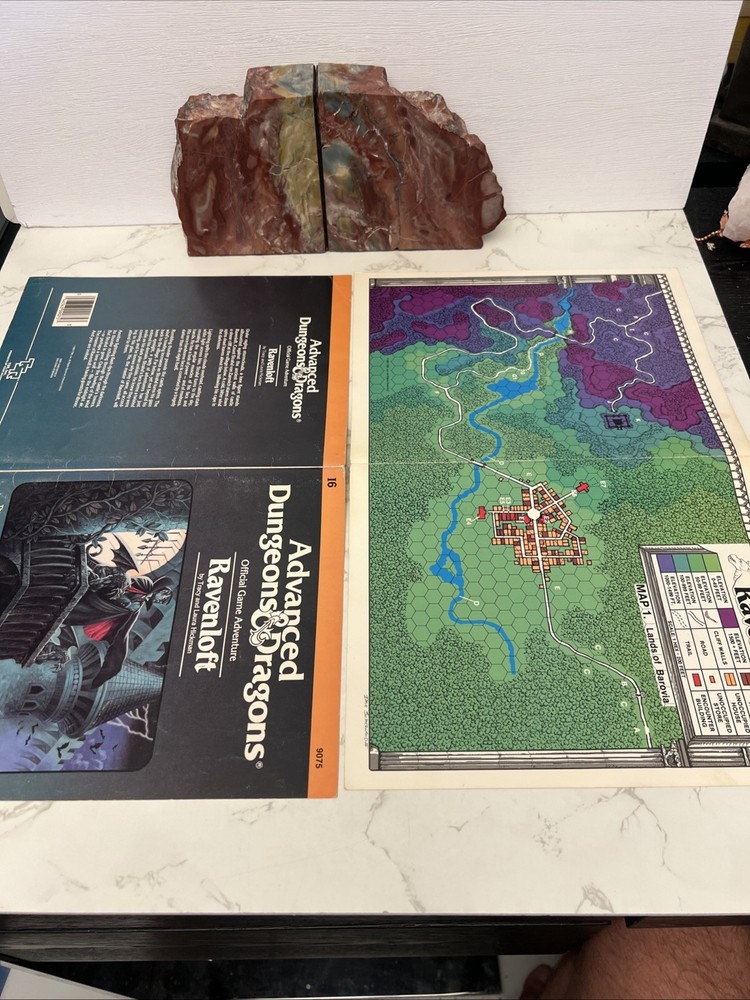 Advanced Dungeons & Dragons Ravenloft 16 TSR 9075 Both Maps