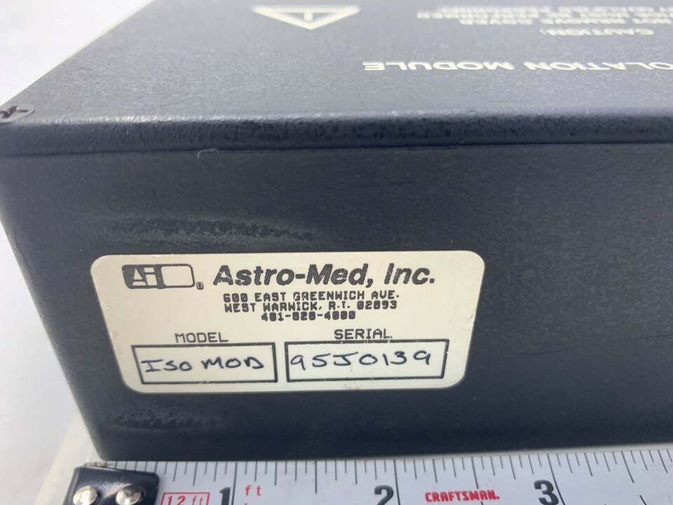 Astro-Med High Voltage Isolation Module Model: Iso Mod Max Input: 2000V