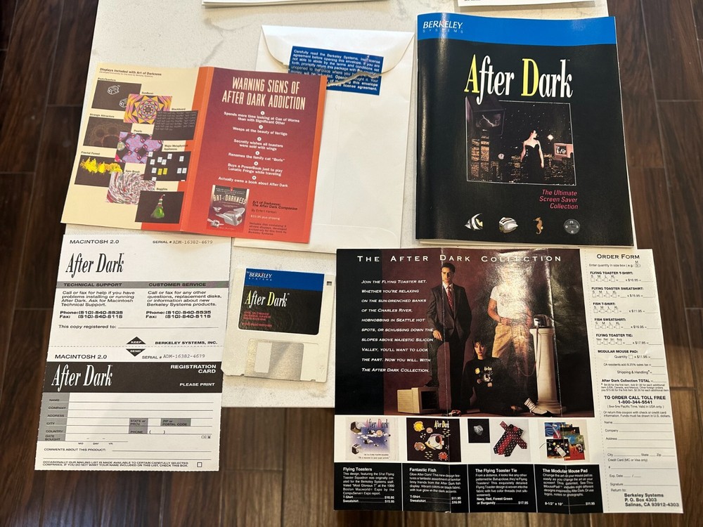 After Dark Screen Saver for Mac 3.5" Floppy Disk Vintage Software Floppy Disk