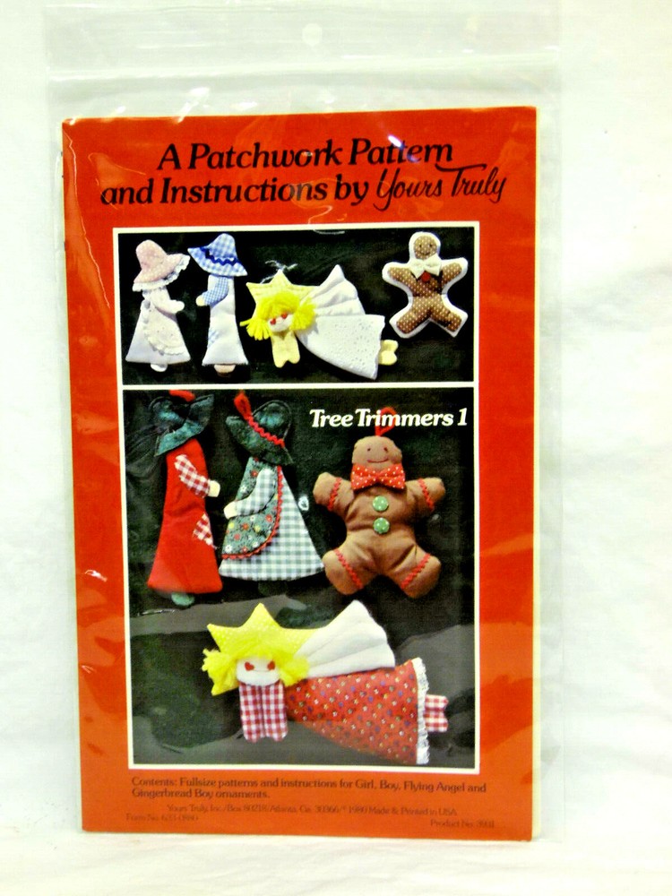 Yours Truly Patchwork Pattern, Tree Trimmers 1 Ornaments